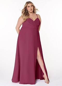 Azazie Everleigh Bridesmaid Dresses Mulberry A-Line Sweetheart Pleated Chiffon Dress image8