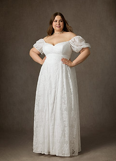 Azazie Britt Häämekot A-linja Sydämenmuotoinen pääntie Pitsi Lattian pituus Pukeutua image15