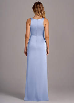 Azazie Wrenlee Bridesmaid Dresses Ice A-Line Stretch Satin Dress image7