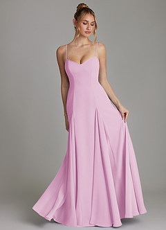 Azazie Imani Bridesmaid Dresses Candy Pink A-Line Sweetheart Neckline Chiffon Dress image4
