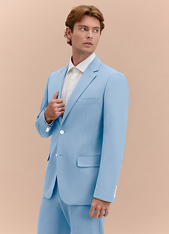 Azazie James Sky Blue Structured Stretch Slim Men's Wedding Suit Size 48 Regular Azazie James Sky Blue Structured Stretch Slim Men's Wedding Suit Size 48 Regular