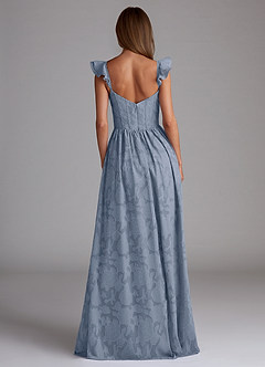 Denisse Powder Blue Corset Maxi Prom Dress image2