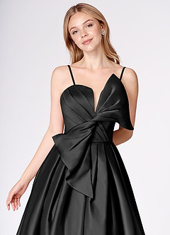 Miebow Black Strapless Illusion V-Neck Gown image8