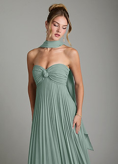 Azazie Tempest At-home Try On Dresses Agave Empire Corset Chiffon Convertible Dress image8