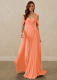Christian Siriano Bridal for Azazie 1013 Bridesmaid Dresses Sunset A-Line Off the Shoulder Chiffon Dress image9