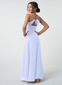 Azazie Avelina Junior Lavender A-Line Pleated Chiffon Dress image5