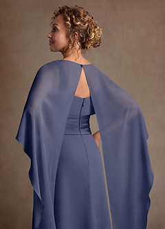 Azazie Marilla Klänningar till brudens mor Klä A-Line i Chiffong Plisserad Stormig image7