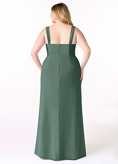 Azazie Denice Brautjungfernkleider Etui Gefaltet Chiffon Kleid Seemoos image10