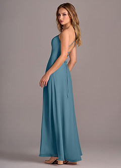 Azazie Mei Abiti da Damigella Abito A-Line in Chiffon Bermuda image5