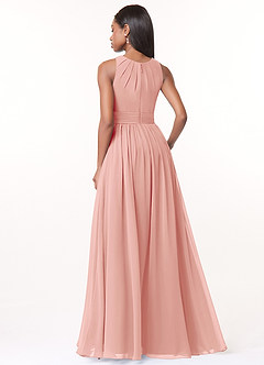 Azazie Harper Bridesmaid Dresses Rosette A-Line Pleated Chiffon Dress image2