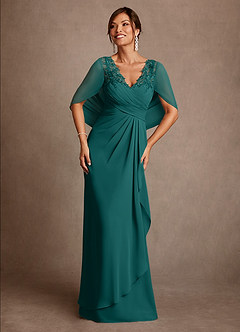 Azazie Santa Clara Suknie dla Matki Panny Młodej Linia A Koronka Sznurówka Długość podłogi Sukienka image1