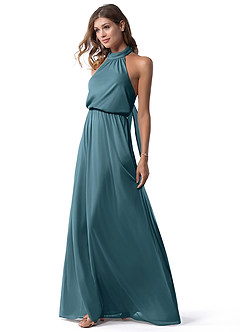 Azazie Landry Bridesmaid Dresses Bermuda A-Line Pleated Mesh Dress image4