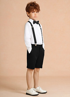 front Oliver Negro Conjunto de 4 piezas de pantalones cortos para niño