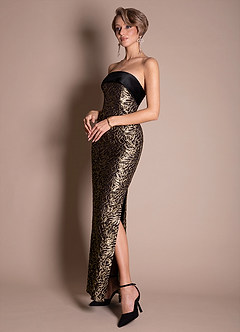 Ella Ebony Gold Maxi Dress image6