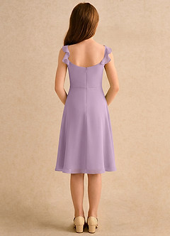 Azazie Pup Girls Formal Flower Girl Dresses Wisteria A-Line Pleated Chiffon Dress image2