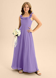 Azazie Callie Junior Tahiti A-Line Ruched Chiffon Dress image3