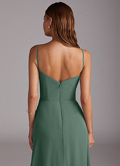 Azazie Marley Bridesmaid Dresses Sea Moss A-Line Off the Shoulder Chiffon Convertible Dress image10