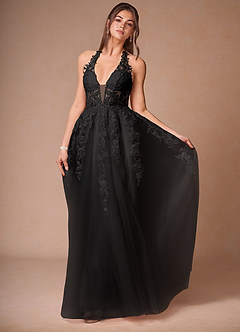 Darlene Black Applique Dress image3