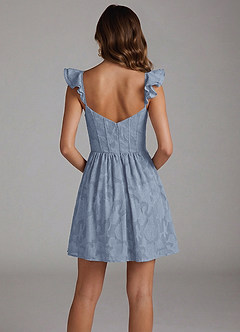 Denisse Poederblauw Mini-jurk image5
