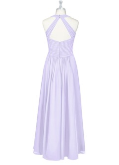 Azazie Claudia Bridesmaid Dresses Lilac A-Line Sweetheart Neckline Chiffon Dress image8