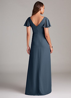 Azazie Soren Bridesmaid Dresses Neptune A-Line Ruched Chiffon Dress image2