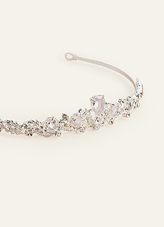 front Dainty Crystal Flower Girl Tiara
