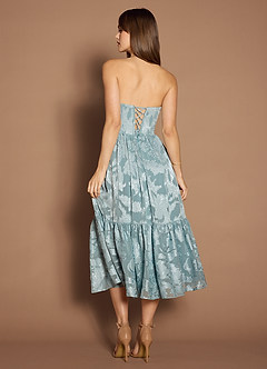 Midi jurk Eole Poederblauw image2