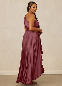 Christian Siriano Bridal for Azazie 1008 Bridesmaid Dresses Desert Rose A-Line One Shoulder Stretch Satin Dress image13