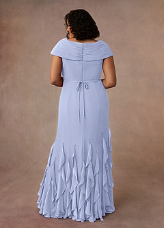 Azazie Bailora Mother of the Bride Dresses Ice Mermaid Ruched Chiffon Dress image8