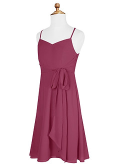 Azazie Doll Junior A-Linie Schleifen Chiffon Kleid Amethyst image7