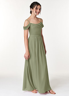 Azazie Alivia Junior Klänning av A-Line i Chiffong Av axeln image3