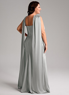 Azazie Kinsley 신부 들러리 드레스 인어 사이드 슬릿 스트레치 새틴 바닥 길이 드레스 image9