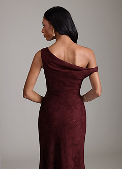 Azazie Emerson Vestidos de damas de honor Vestido de Cabernet de Devorado Floral de Corte Sirena con Vestidos sin tirantes image7