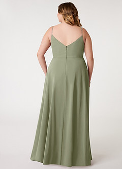 Azazie Daenerys Jurken voor thuis passen Jurk van Chiffon met A-Lijn Frock Champagne Roos image9