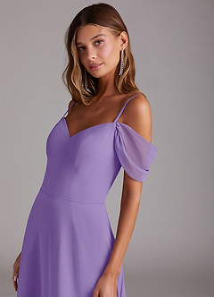 Azazie Marley Bridesmaid Dresses Tahiti A-Line Off the Shoulder Chiffon Convertible Dress image8