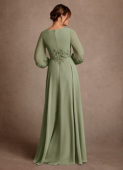 Azazie Yorba Kleider für die Brautmutter A-Linie Spitze Chiffon Kleid Pistazie image3
