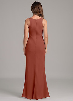 Azazie Allettie Bridesmaid Dresses Auburn Mermaid Chiffon Dress image2