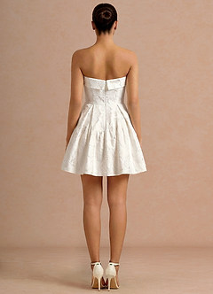 Quessia French White Mini Dress image3