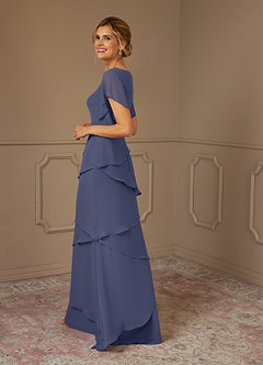 Azazie OHara Abiti per la Madre della Sposa Abito A-Line in Chiffon con Scollo a V Stormy image5