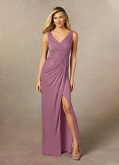 Azazie Winona Mother of the Bride Dresses Vintage Mauve Mermaid Sequins Mesh Dress image1