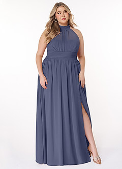 Azazie Iman Bridesmaid Dresses Stormy A-Line A-Line Ruched Chiffon Dress image4
