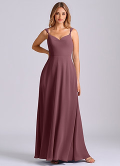 Azazie Beatrice Bridesmaid Dresses Sangria A-Line Sweetheart Neckline Chiffon Dress image3