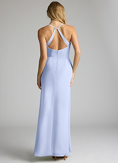 Azazie Becca Bridesmaid Dresses Ice Sheath V-Neck Chiffon Dress image5