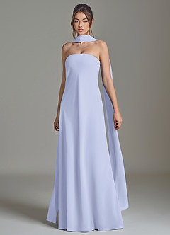 Azazie Ilana Robes de demoiselle d'honneur Robe Trapèze en Mousseline de soie Sans bretelles Lavande image3