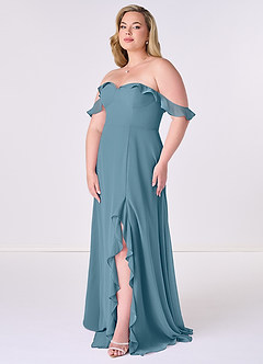 Barbie ♥ Azazie Final Sale Bermuda A-Line Off the Shoulder Chiffon Convertible Dress image9