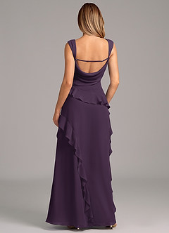 Azazie Sloane Bridesmaid Dresses Plum A-Line Sweetheart Neckline Chiffon Dress image2