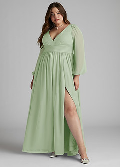 Vestido Salvia Polvoriento Largo Norah image2