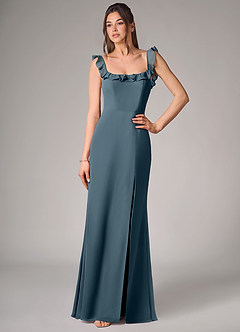 Azazie Callie Bridesmaid Dresses Twilight Mermaid Side Slit Chiffon Convertible Dress image4