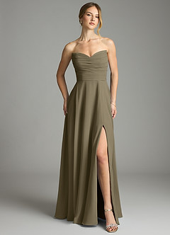 Azazie Ayla Abiti da Damigella Abito A-Line in Chiffon Scollo a Cuore Willow Green image5