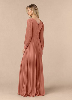 Azazie Zina Mother of the Bride Dresses MAI TAI A-Line Pleated Chiffon Dress image3